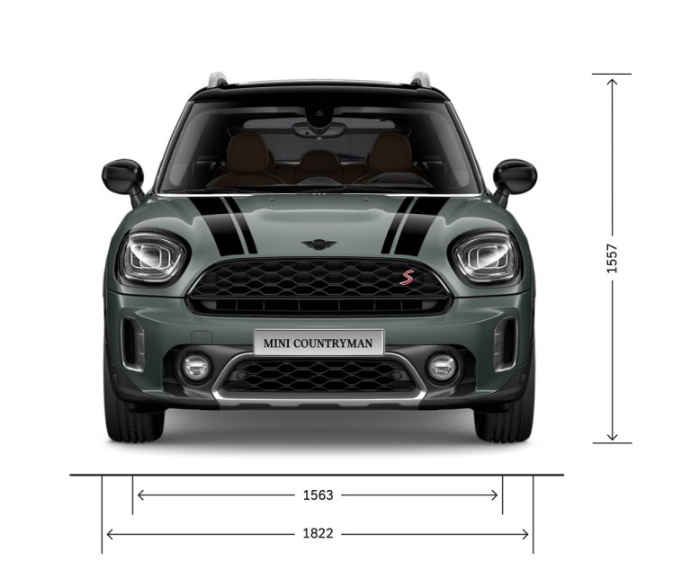 MINI Countryman – vue avant – dimensions